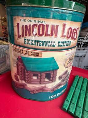 The Original Lincoln Logs Bicentennial Edition Lincolns Cabin 79 Pieces